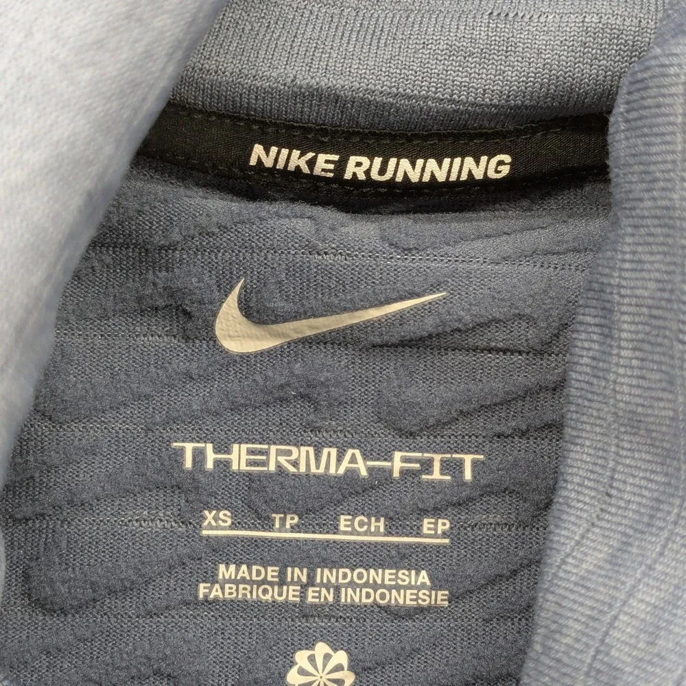 Nike Pullover Womens XS‎ Therma-Fit Running Sweatshirt Mock Neck Thumbholes Gray